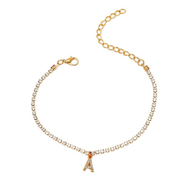 Alphabet Diamond Anklet
