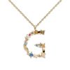 Alphabet Crystal Gem Necklace