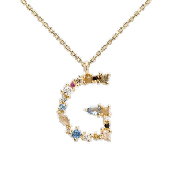 Alphabet Crystal Gem Necklace