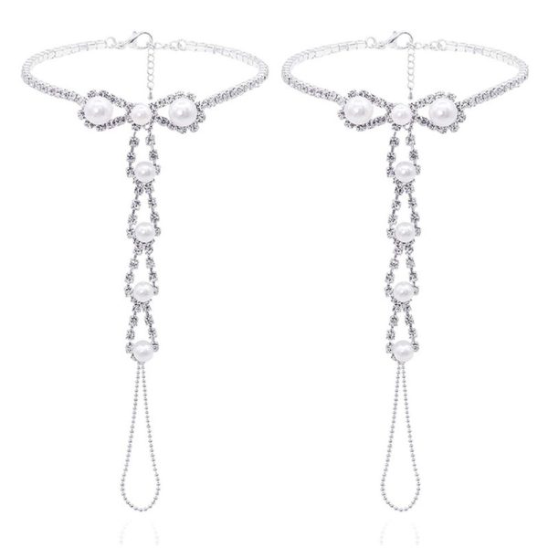 Rhinestone Anklet Set