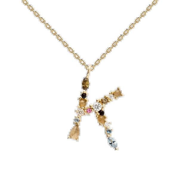 Alphabet Crystal Gem Necklace