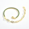 Green Half Diamond Bracelet