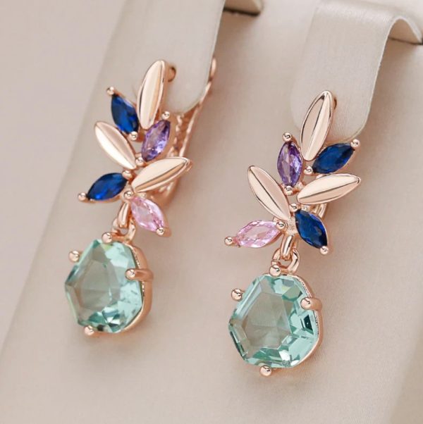 Sea Blue Flower Earrings