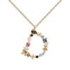 Alphabet Crystal Gem Necklace
