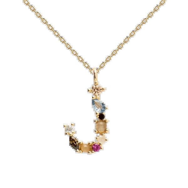 Alphabet Crystal Gem Necklace
