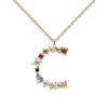 Alphabet Crystal Gem Necklace