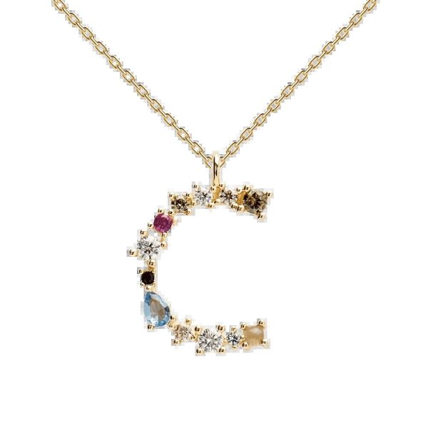 Alphabet Crystal Gem Necklace