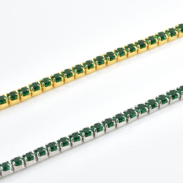 Green Half Diamond Bracelet