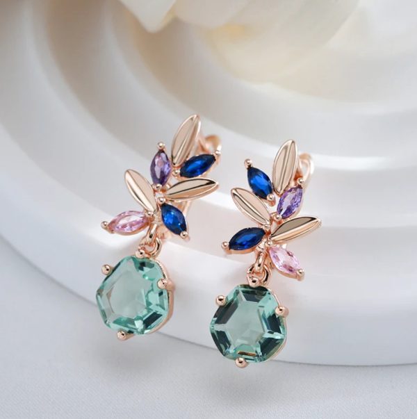 Sea Blue Flower Earrings
