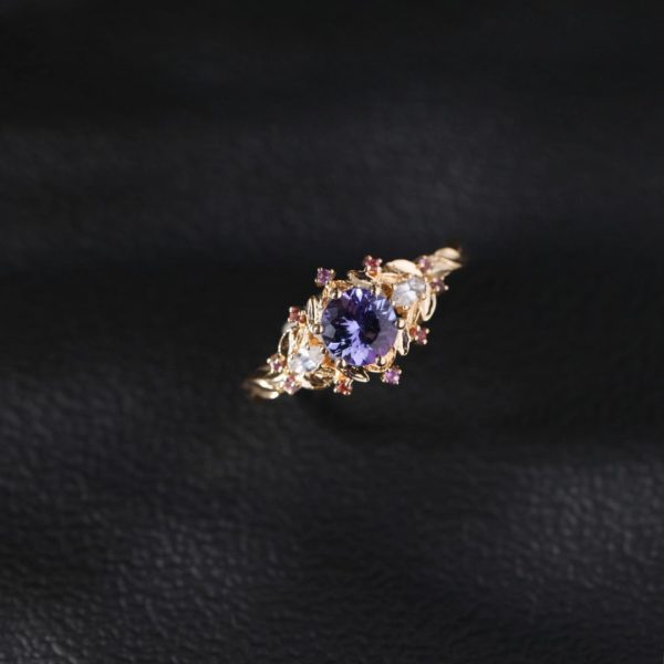 Blue Diamond Ring