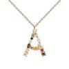 Alphabet Crystal Gem Necklace