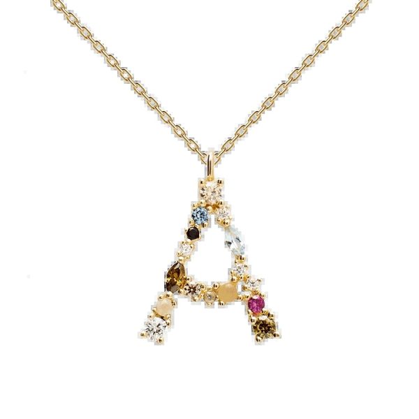 Alphabet Crystal Gem Necklace