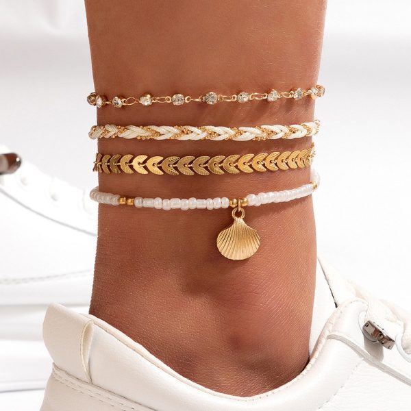 Rice Bead Anklet Set