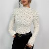 Turtleneck Lace Top