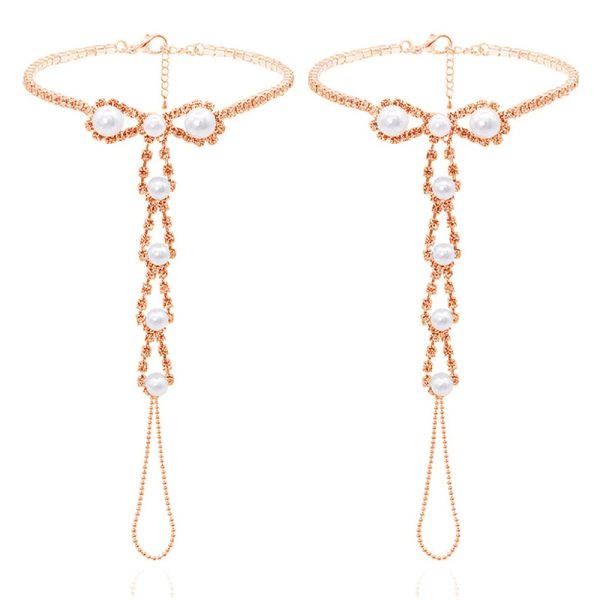 Rhinestone Anklet Set