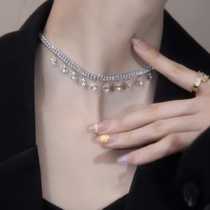 Diamond Double Layer Necklace