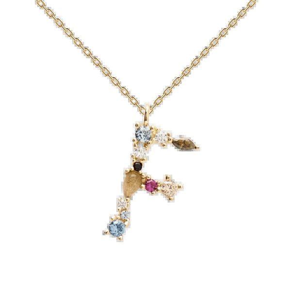 Alphabet Crystal Gem Necklace
