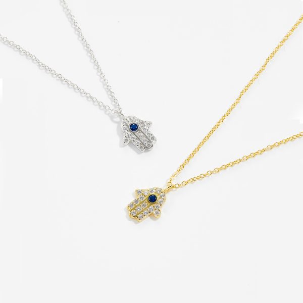 Hamsa Silver Necklace