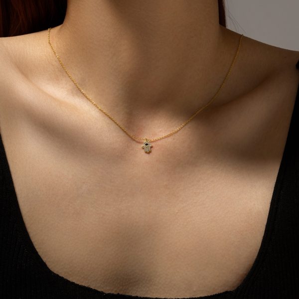 Hamsa Silver Necklace