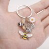 Bee Sunflower Keychain
