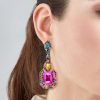 Colorful Vintage Crystal Earrings