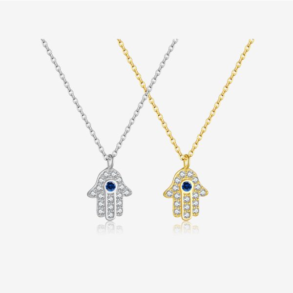 Hamsa Silver Necklace