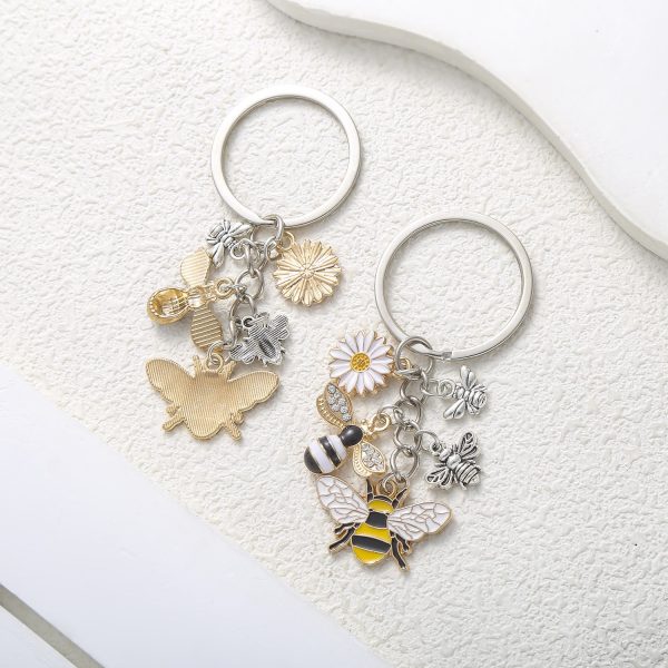 Bee Sunflower Keychain