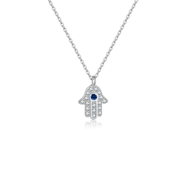 Hamsa Silver Necklace