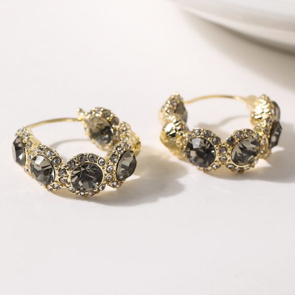 Gray Diamond Earrings