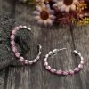 Pink Hoop Earrings