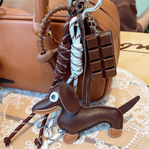 Chocolate Dog Keychain