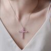 Canary Diamond Cross Necklace