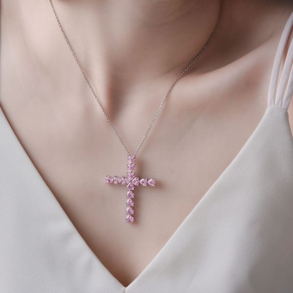 Canary Diamond Cross Necklace