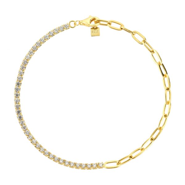 Half Diamond Tennis Bracelet