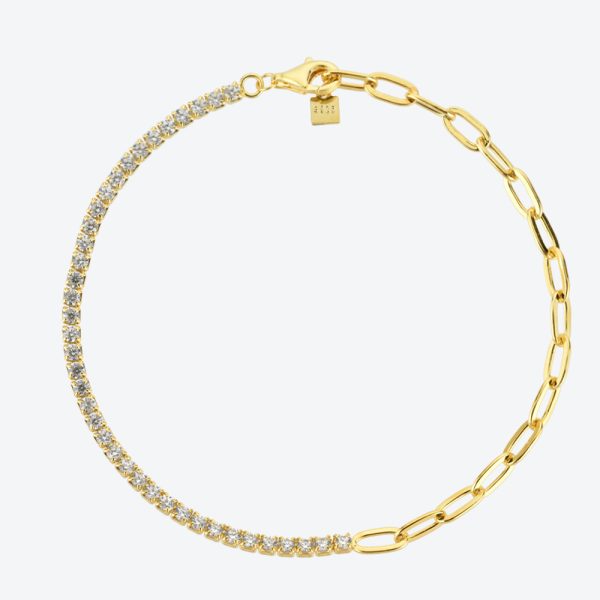 Half Diamond Tennis Bracelet