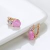 Pink Rose Gold Earrings
