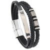 Men's Magnetic Snap Leather Bracelet