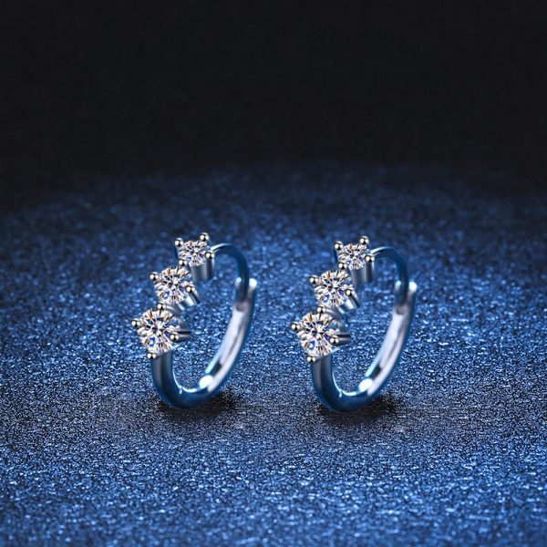Moissanite Ear Studs