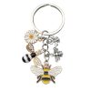 Bee Sunflower Keychain
