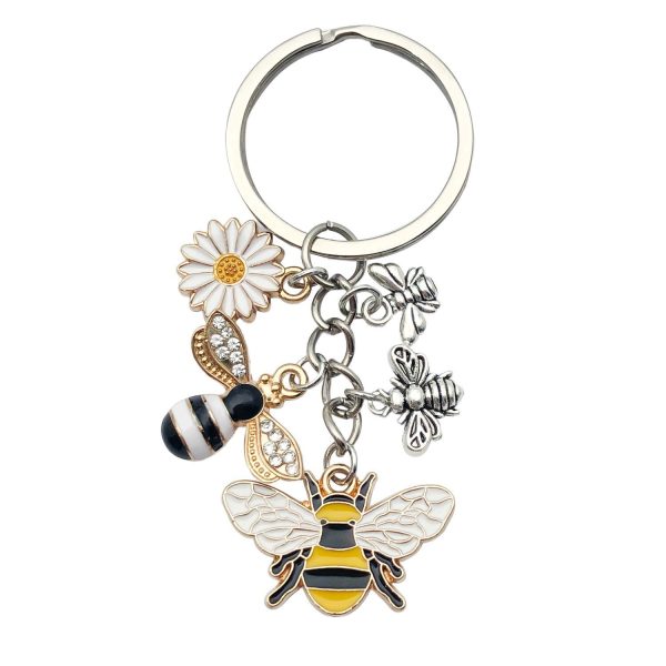 Bee Sunflower Keychain