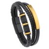 Men's Magnetic Snap Leather Bracelet