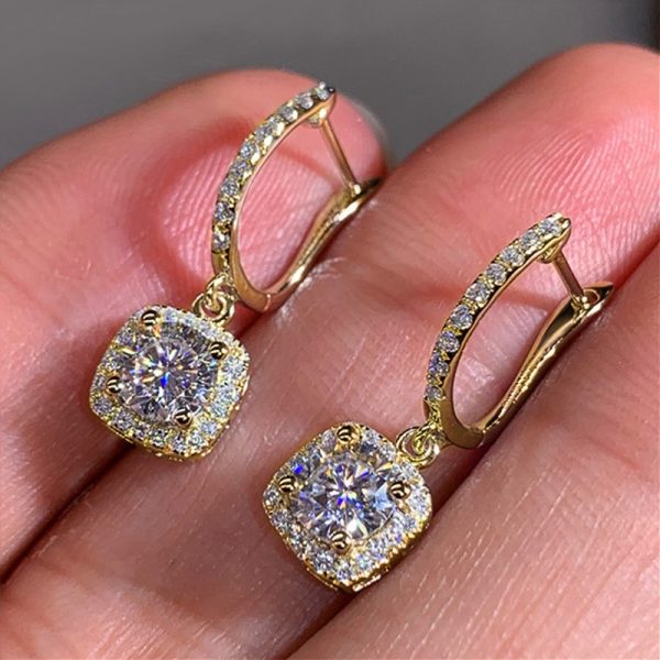 Square Diamond Earrings