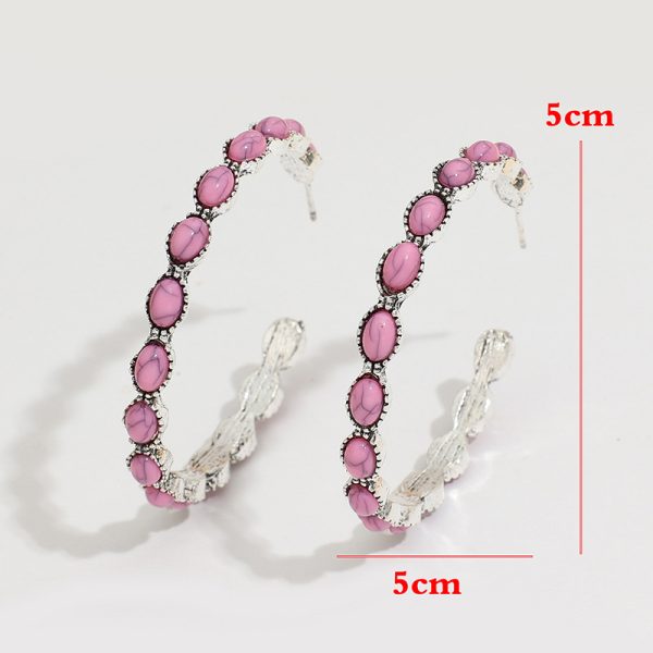 Pink Hoop Earrings