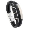 Men's Magnetic Snap Leather Bracelet