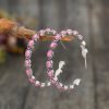 Pink Hoop Earrings