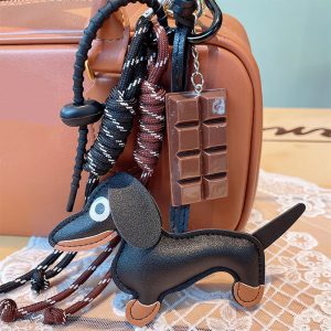 Chocolate Dog Keychain