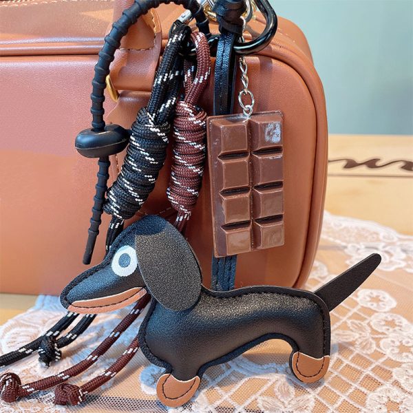 Chocolate Dog Keychain