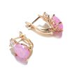 Pink Rose Gold Earrings