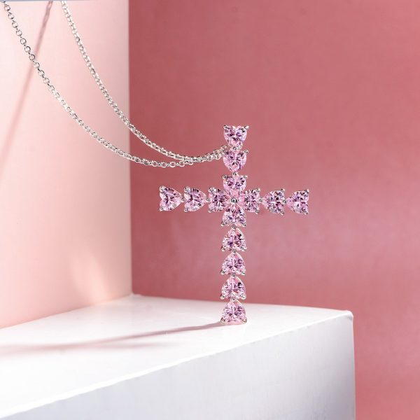 Canary Diamond Cross Necklace