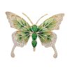 Emerald Butterfly Brooch